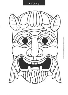 Ausmalbilder Ahlandmaske