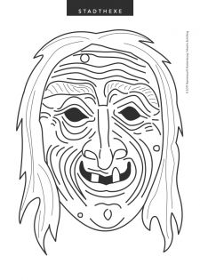Ausmalbilder Hexenmaske