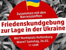 Friedenskundgebung auf dem Rottenburger Marktplatz