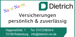 Sponsor der Narrenzunft Rottenburg e. V. - Dietrich GmbH