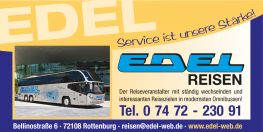 Sponsor der Narrenzunft Rottenburg e. V., Edel REISEN Rottenburg