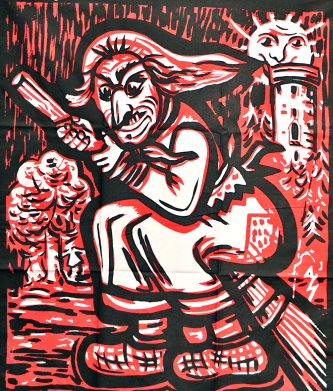 Ffasnetstuch "Hexe" ROT