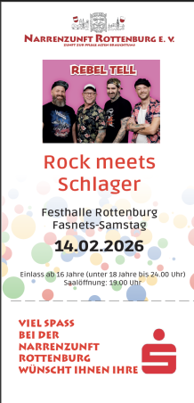 🎸 ROCK MEETS SCHLAGER – Das Fasnets-Highlight 2026! 🎤