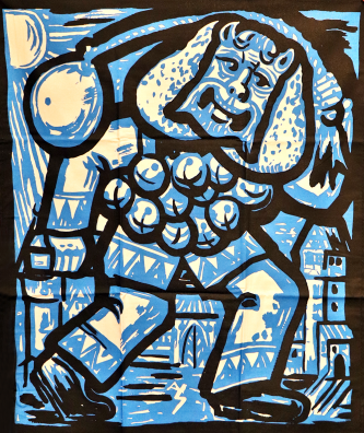 Fasnetstuch "Ahland" BLAU